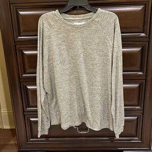 Gray Long Sleeve Light Sweater Shirt
